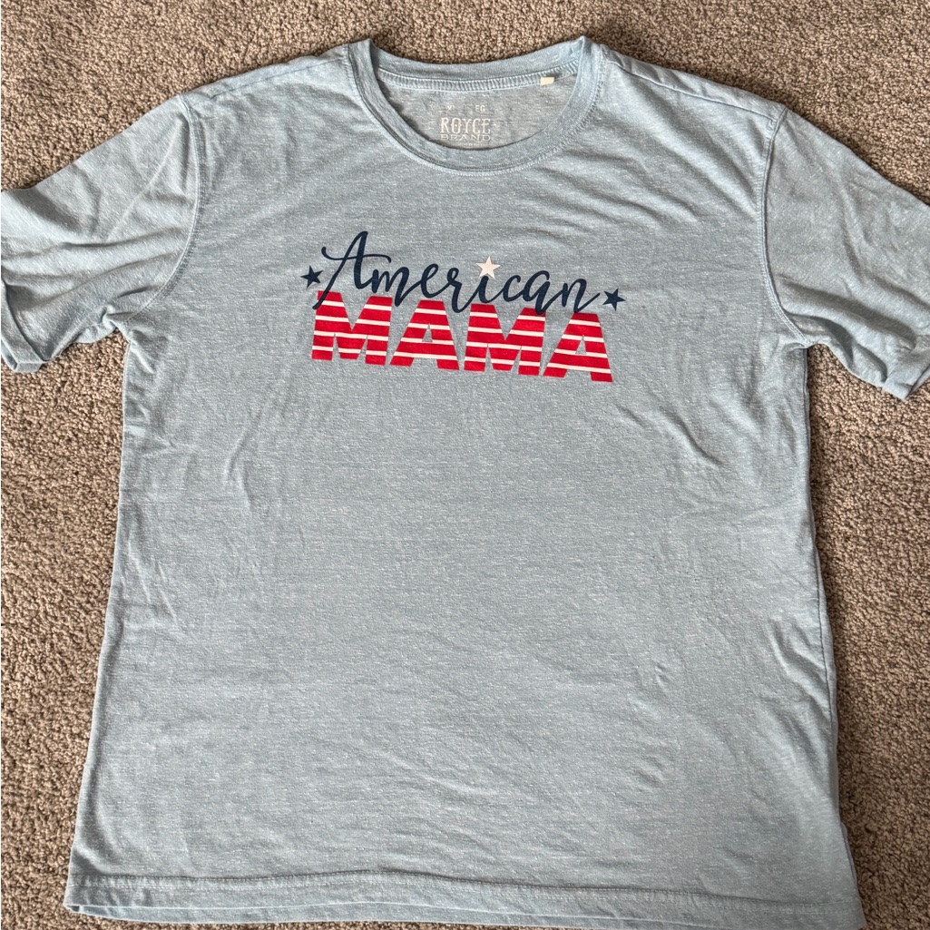 Light Blue Royce Brand American Mama TShirt